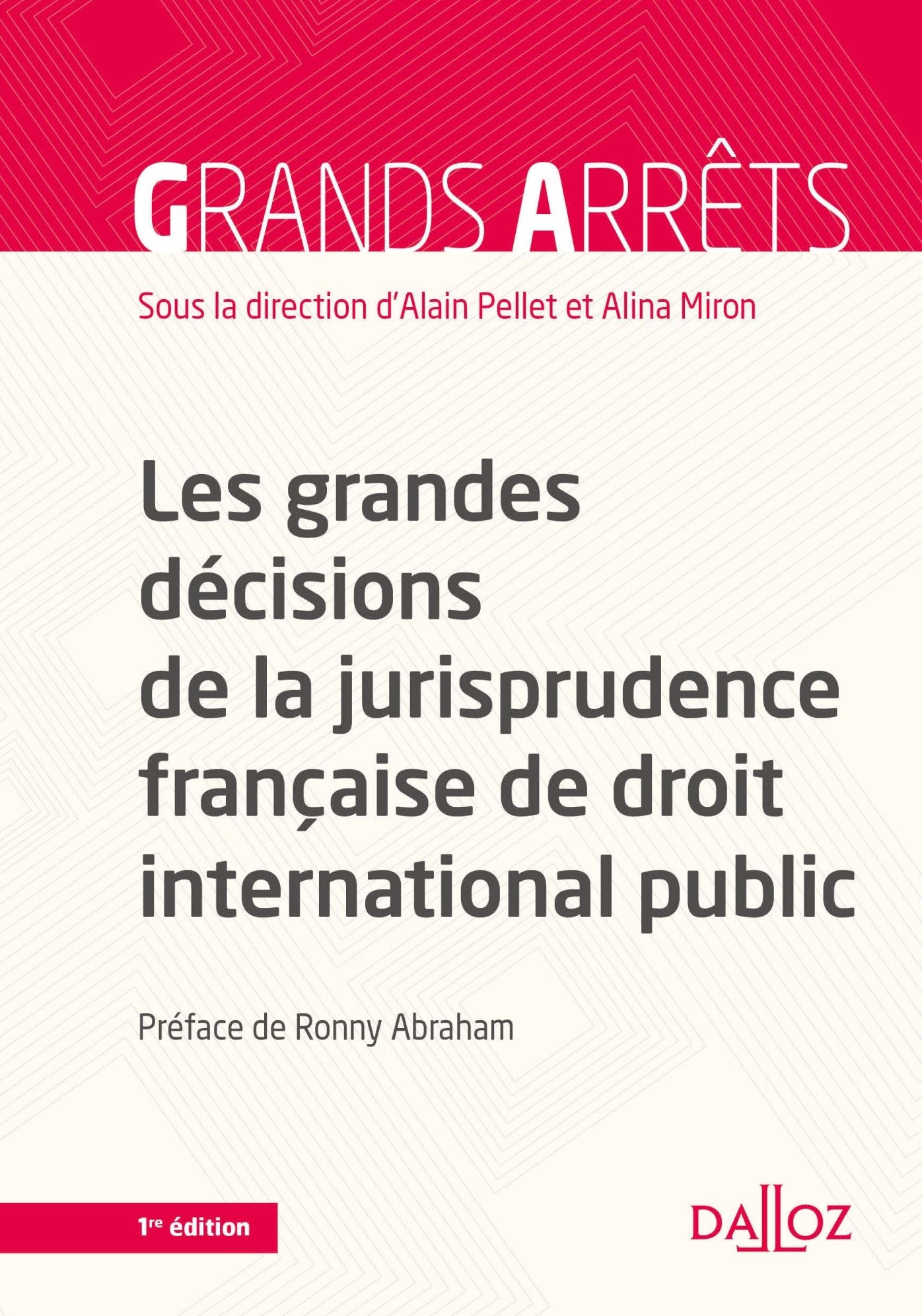 Les grandes décisions de la jurisprudence française de DIPublic (N) - 1re édition