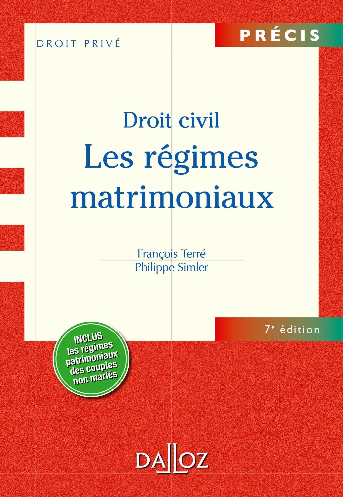 Droit civil. Les régimes matrimoniaux