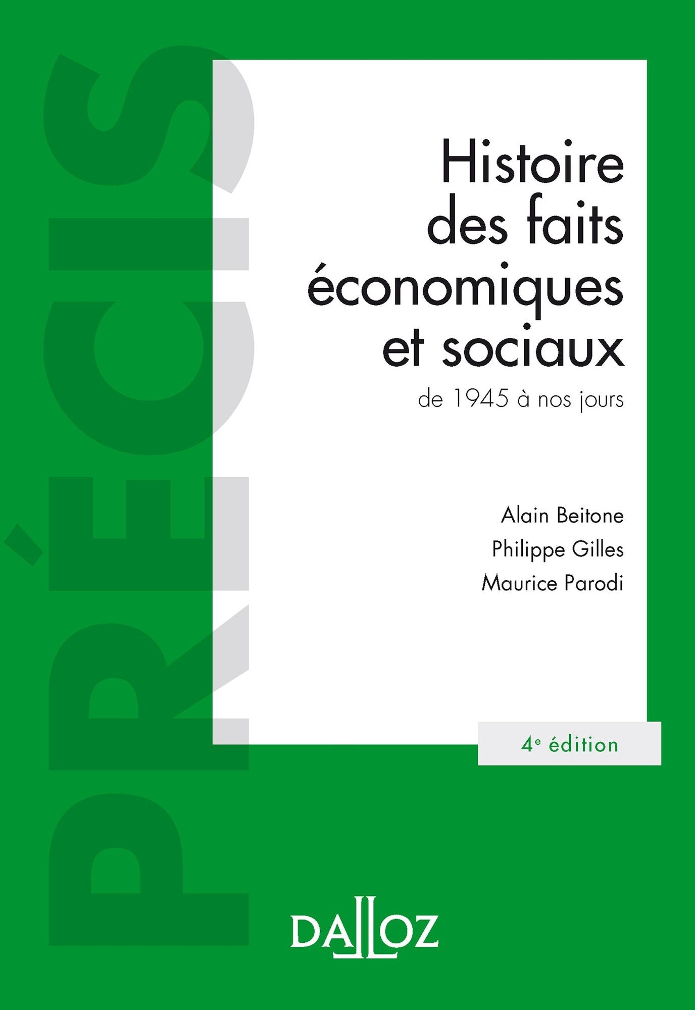Histoire des faits économiques et sociaux de 1945 à nos jours
