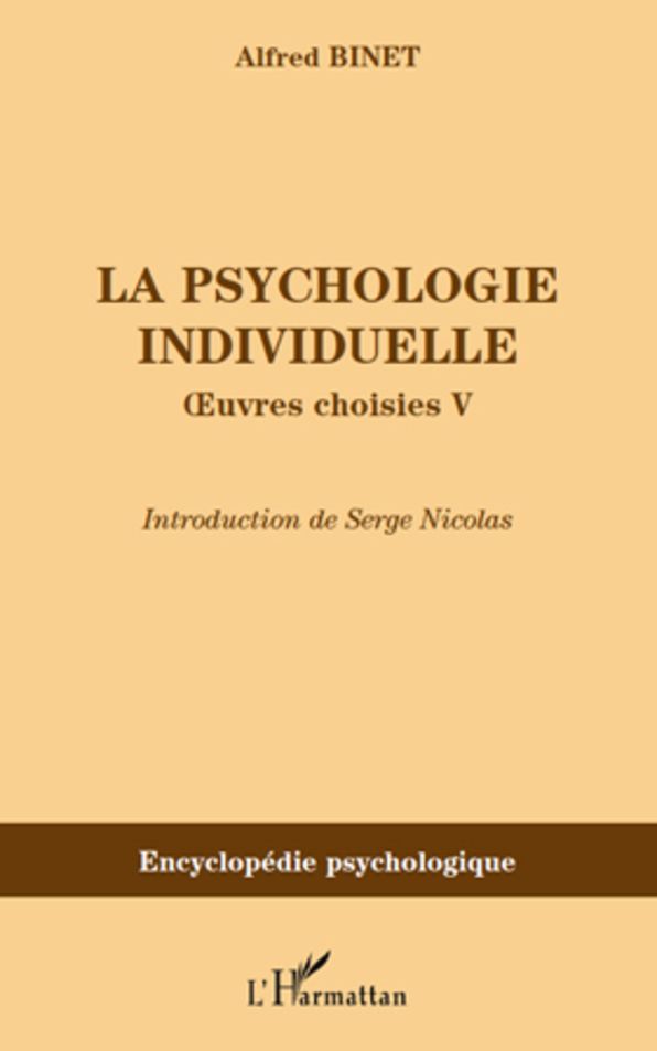 La psychologie individuelle: uvres choisies V