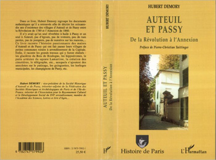 Auteuil et Passy: De la Révolution à l'Annexion