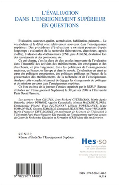 L'évaluation dans l'enseignement supérieur en questions