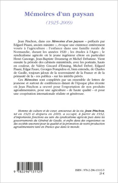 Mémoires d'un paysan: (1925-2009)