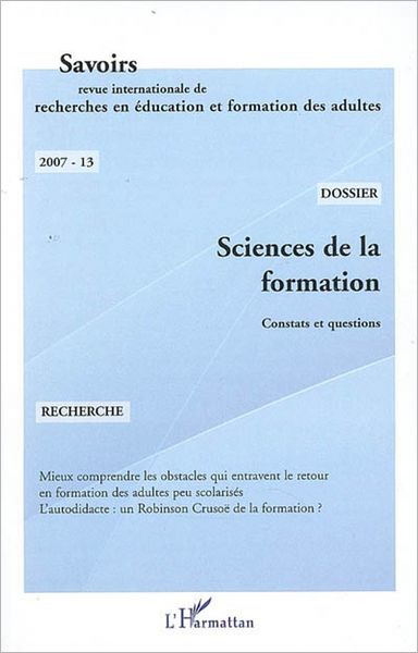 Sciences de la formation: Constats et questions