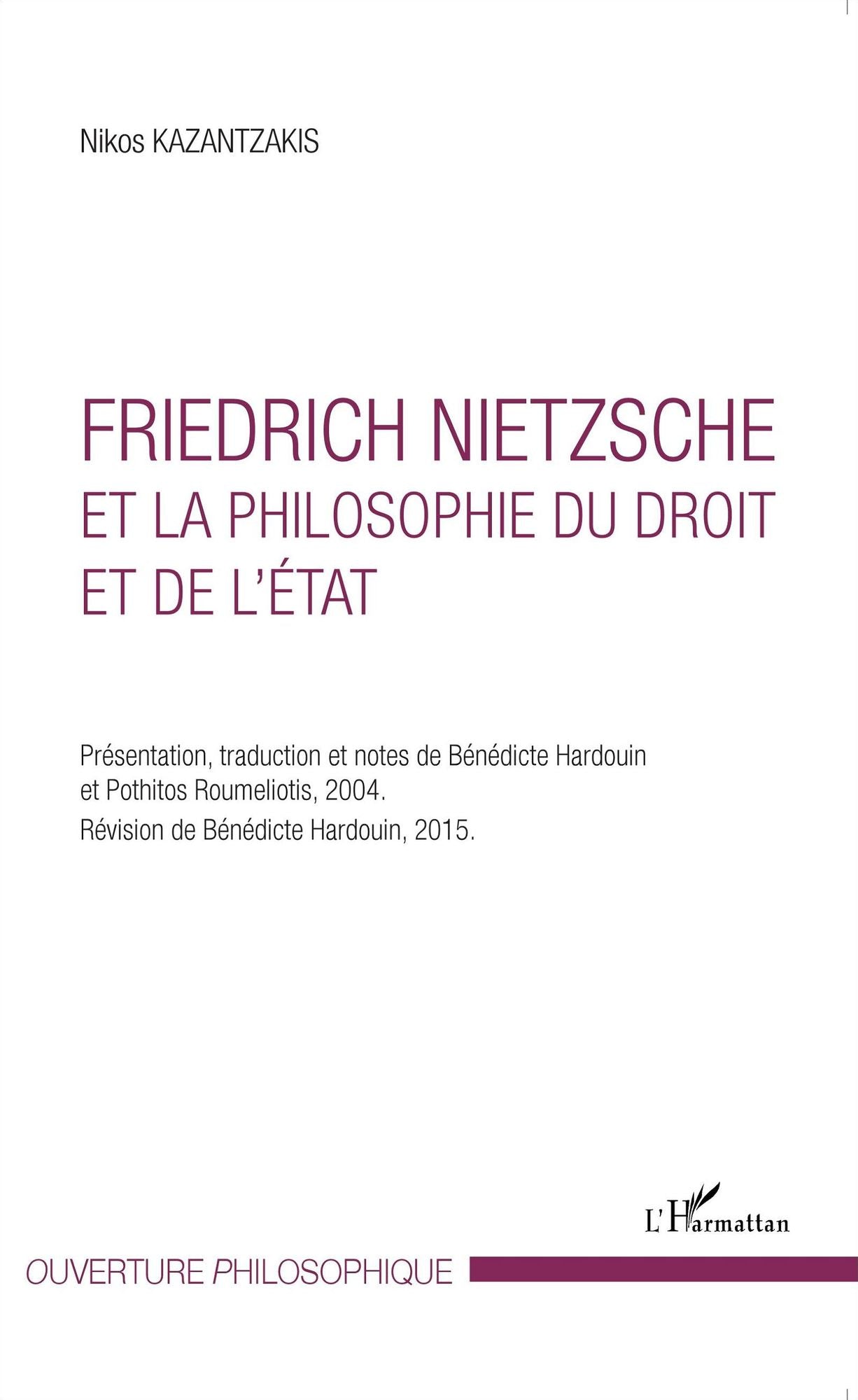Friedrich Nietzsche et la philosophie du droit et de l'État