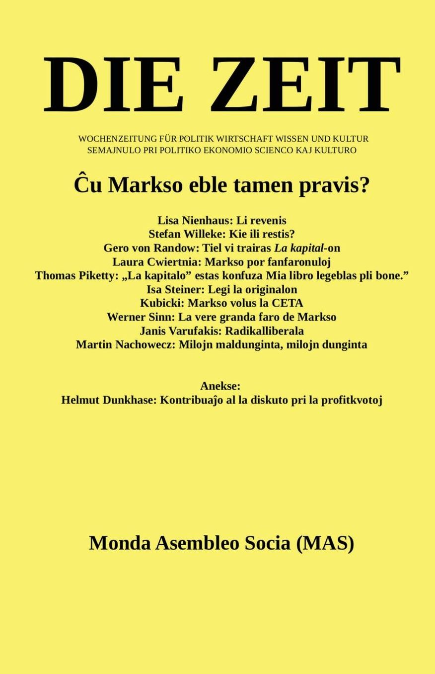 : Lisa Nienhaus; Stefan Willeke; Gero von Randow; Laura Cwiertnia; Thomas Piketty; Isa Steiner; Kubicki; Werner Sinn; Janis Varufakis, Martin Nachowec; Helmut Dunkhase