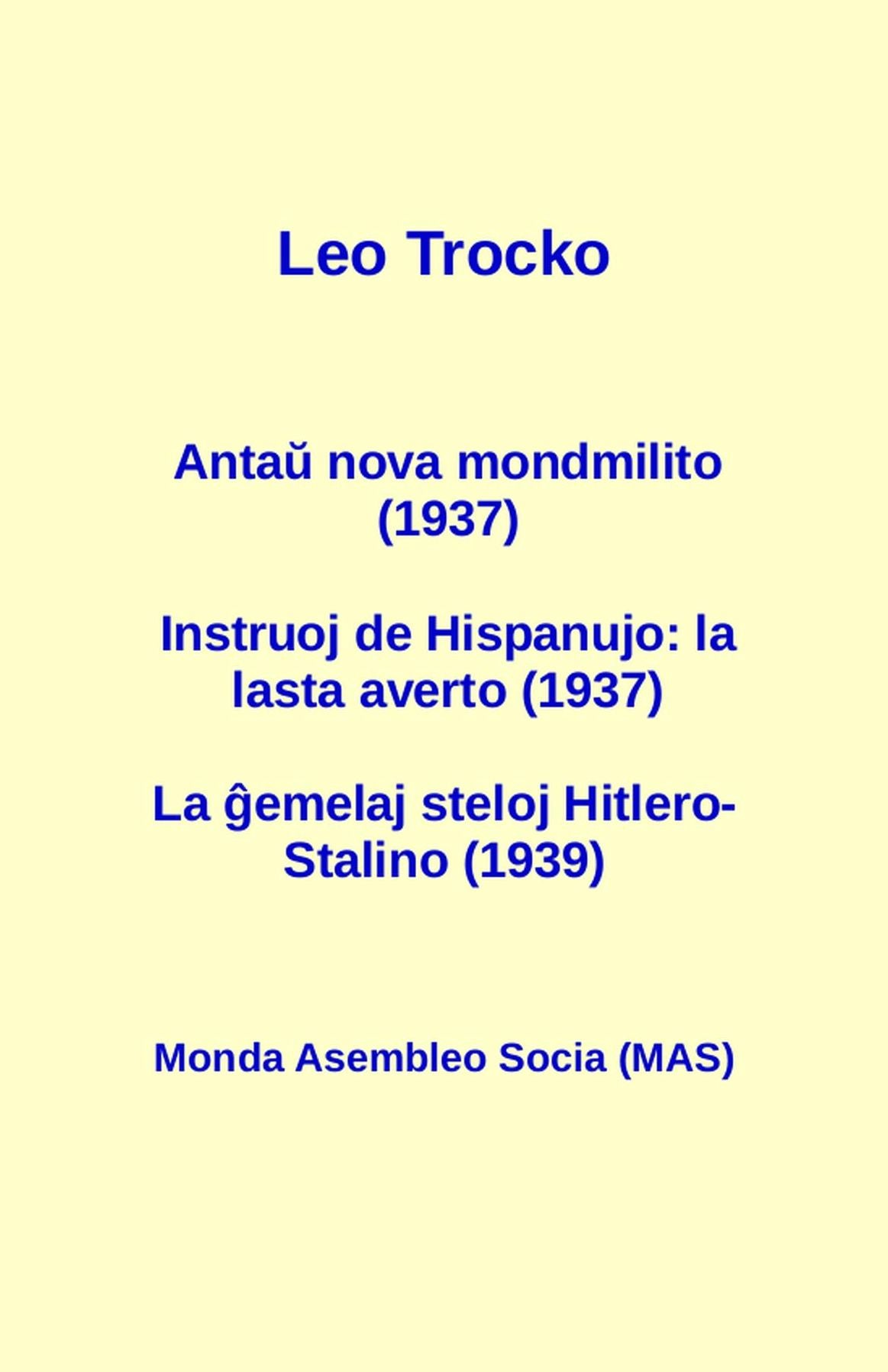 Anta: la lasta averto (1937) La