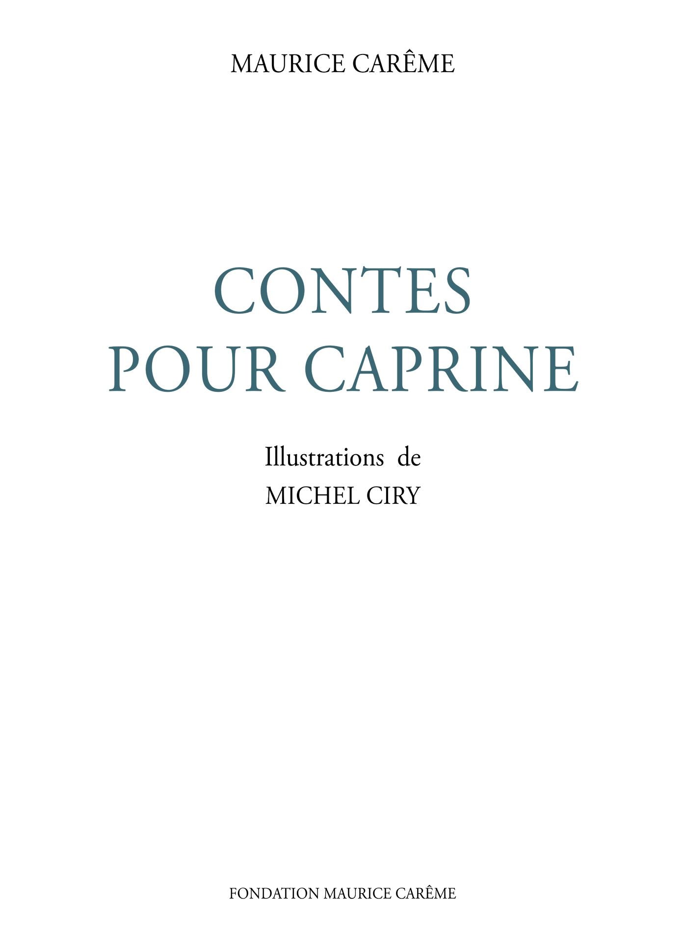 Contes pour Caprine : contes pour enfants