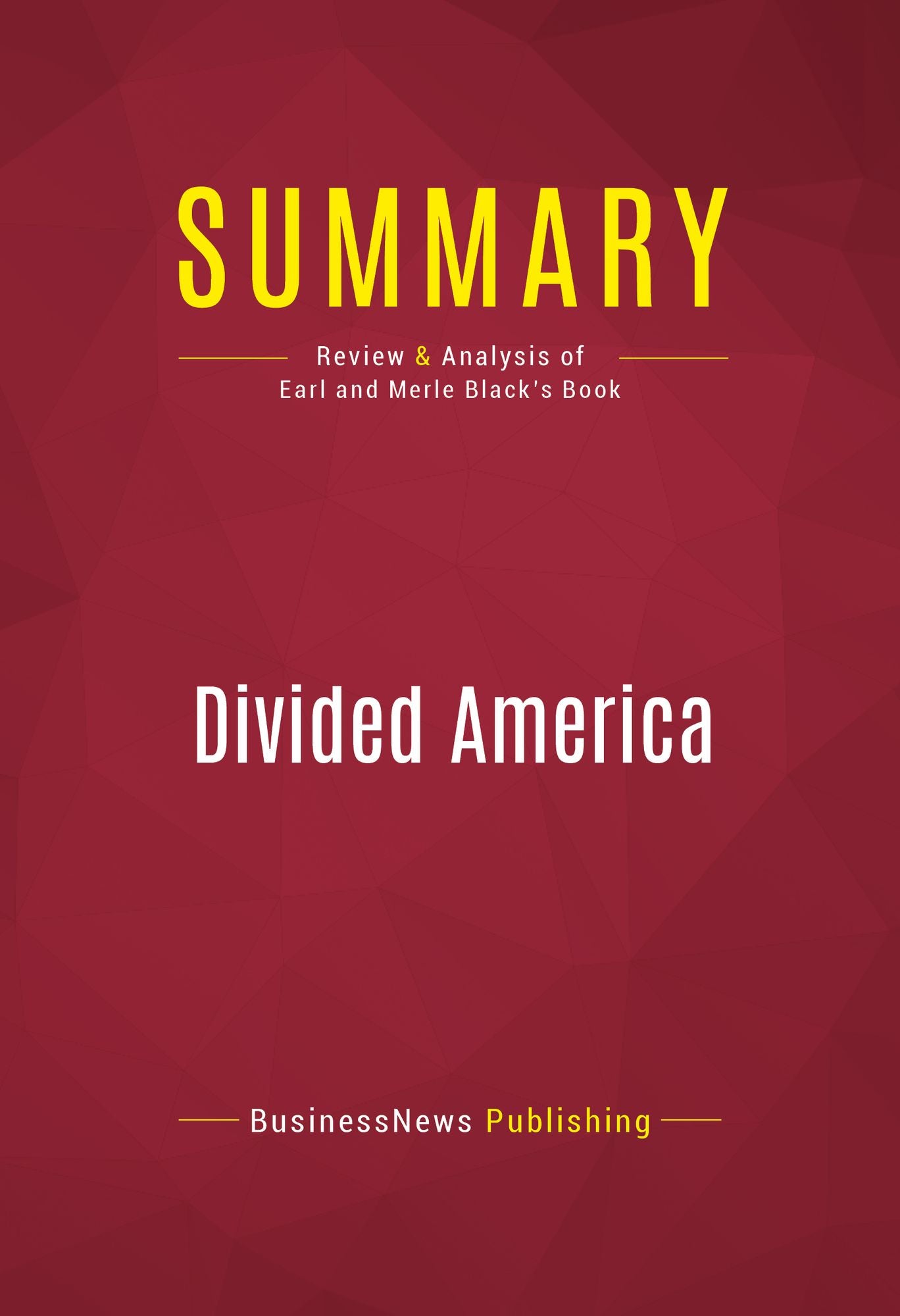 Summary of Divided America: The Ferocious Power Struggle in American Politics