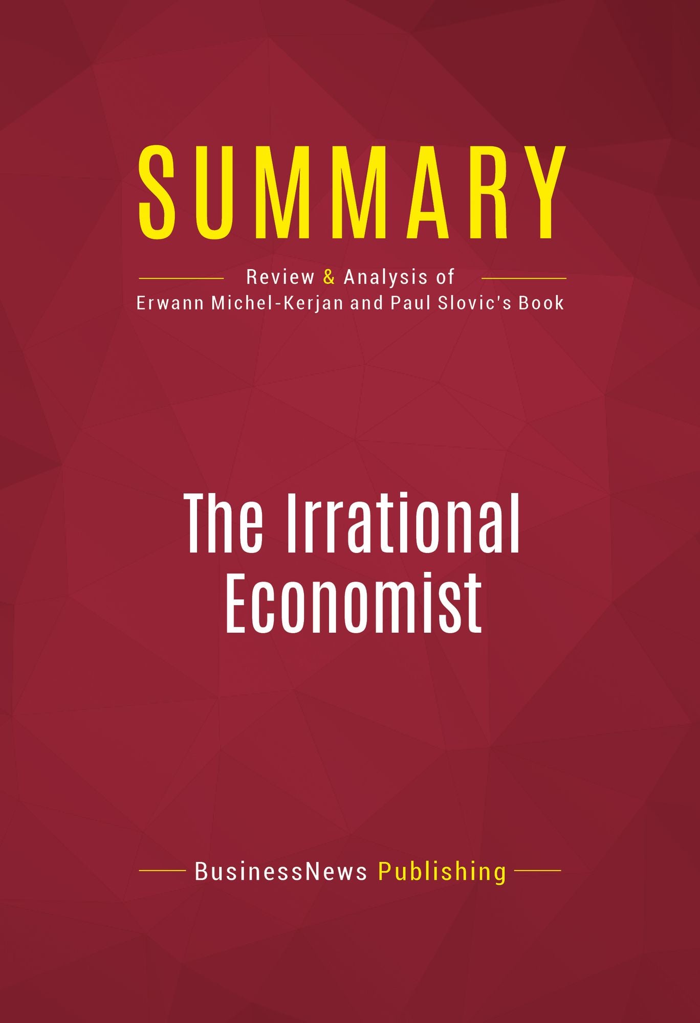 Summary of The Irrational Economist: Making Decisions in a Dangerous World - Erwann Michel-Kerjan