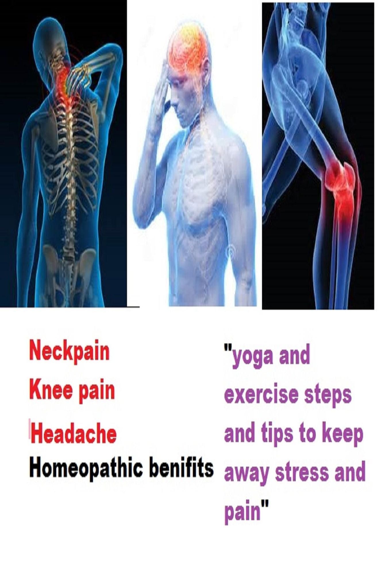 NECK PAIN, HEAD PAIN, KNEE PAIN REMEDIES: HEALTH CARE MEASURES