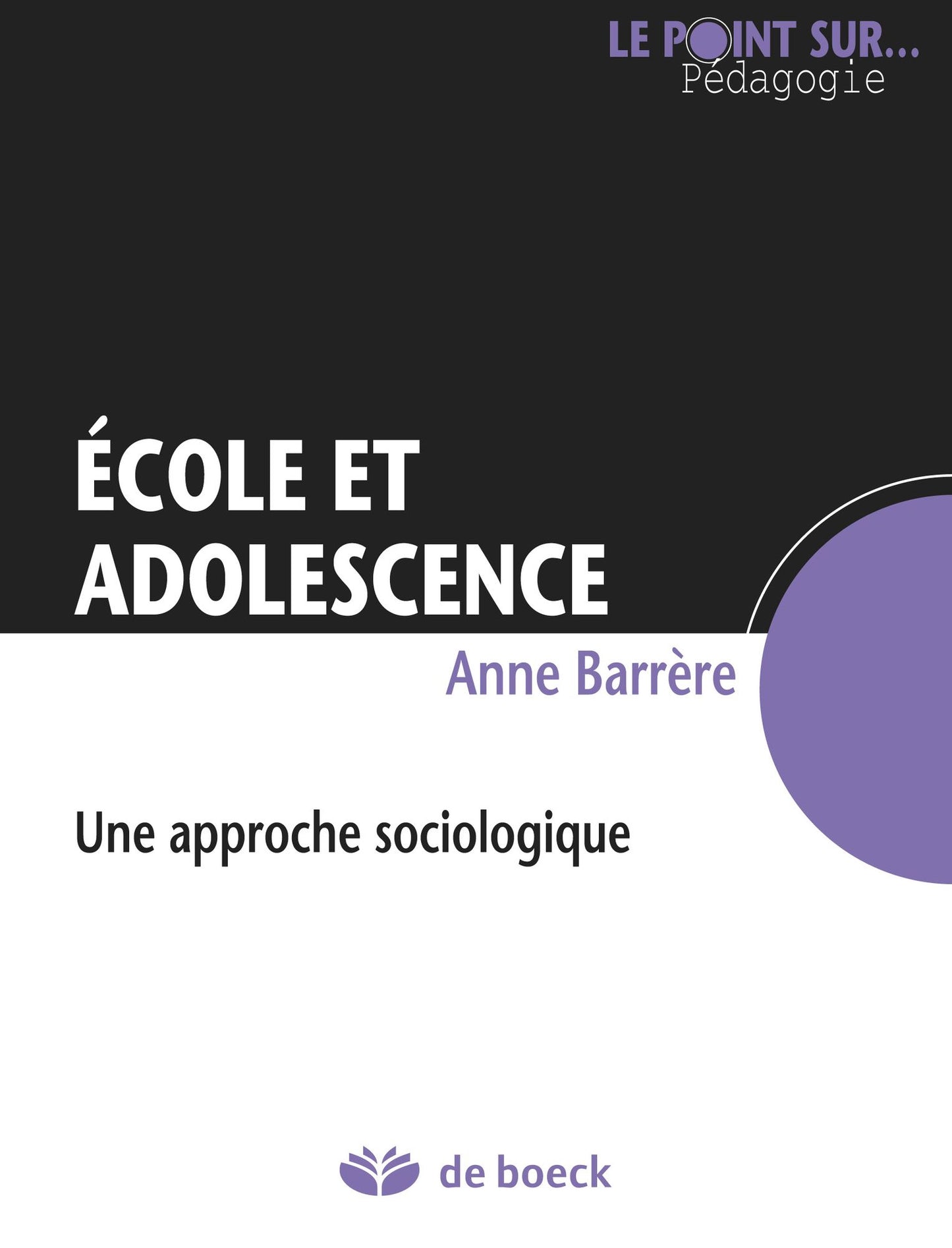 Ecole et adolescence: Une approche sociolgique
