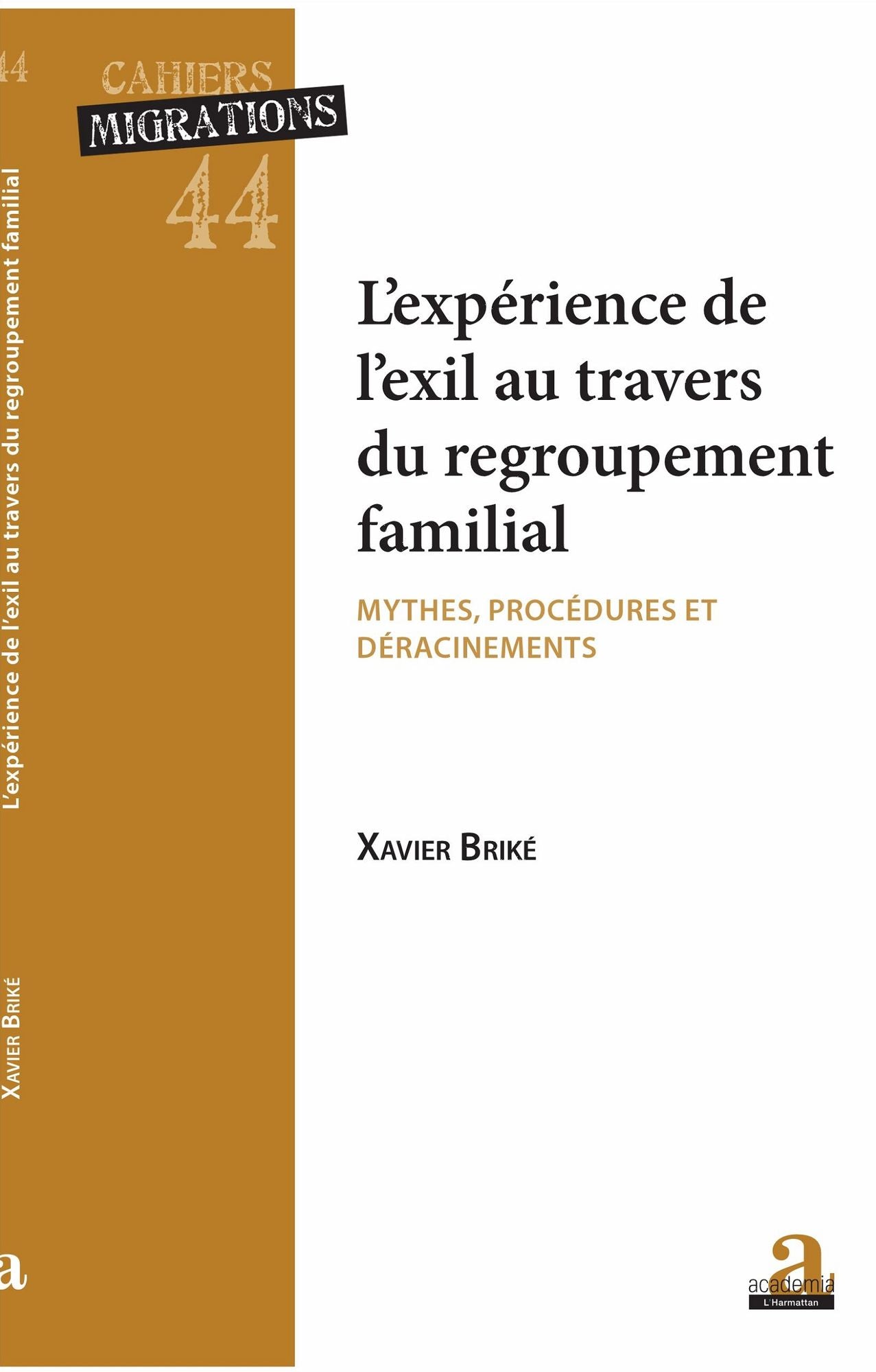 EXPERIENCE DE L'EXIL AU TRAVERS DU REGROUPEMENT (L'): MYTHES PROCEDURES ET DERACINEMENTS