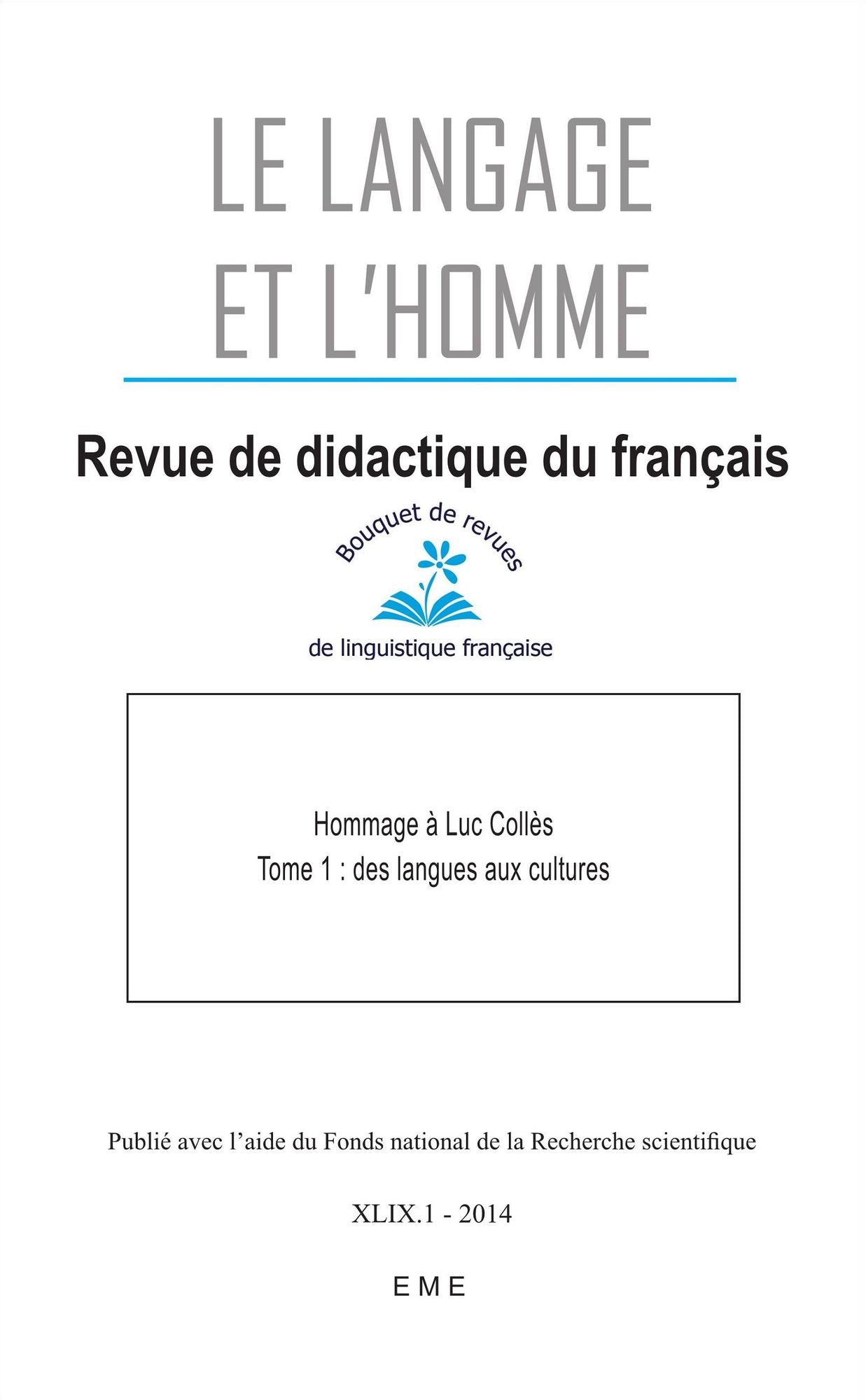 Des langues aux cultures: Le langage et l'homme