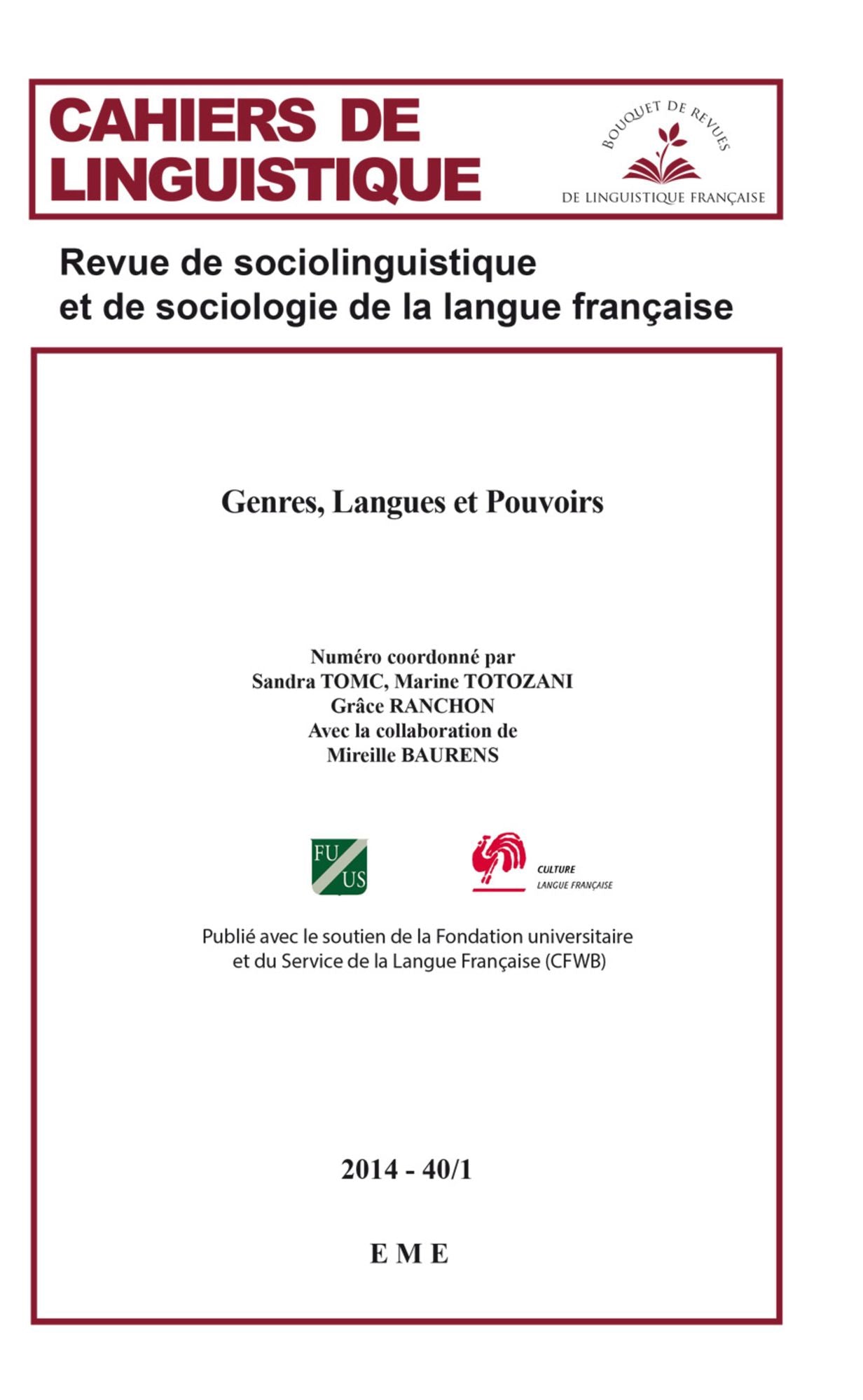 Genres, Langues et Pouvoirs: Essai sociolinguistique