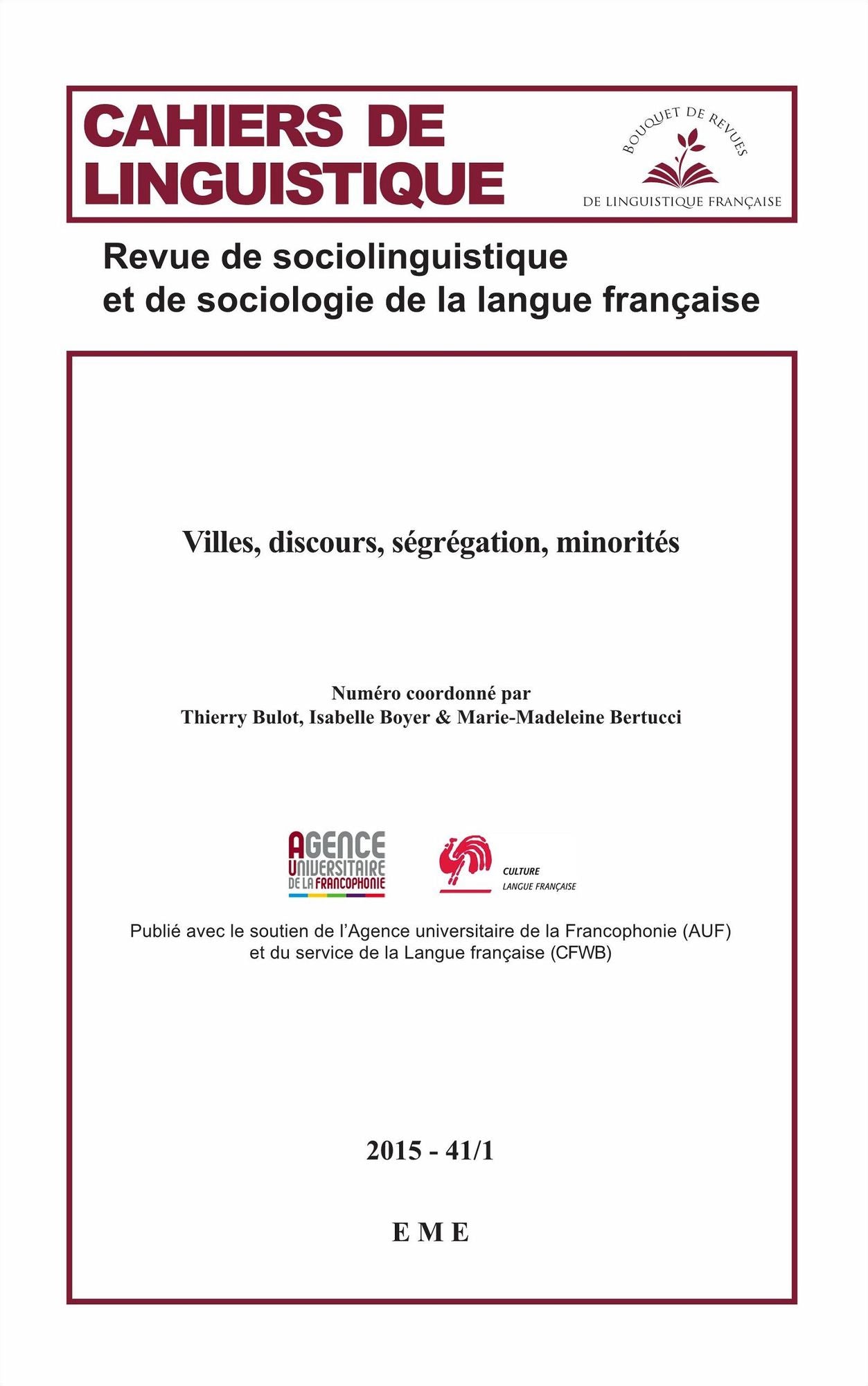 Villes, discours, ségrégation, minorités: Essai de sociolinguistique