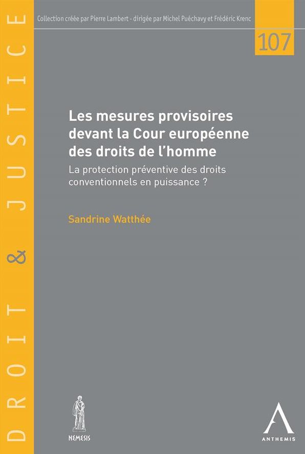 Les mesures provisoires devant la Cour européenne des droits de l'homme: La protection préventive des droits conventionnels en puissance ?