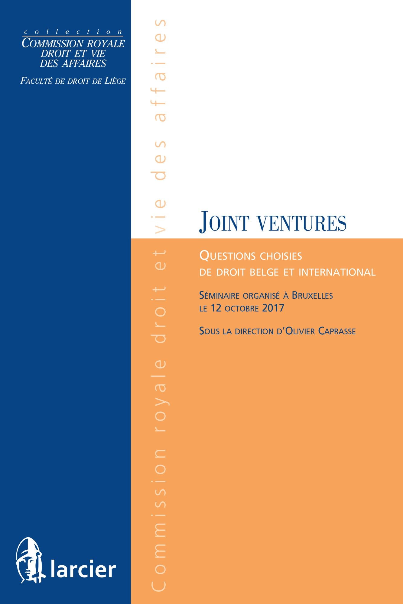 Les joint ventures: Questions choisies de droit belge et international