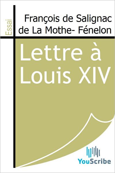 Lettre ï¿½ Louis XIV