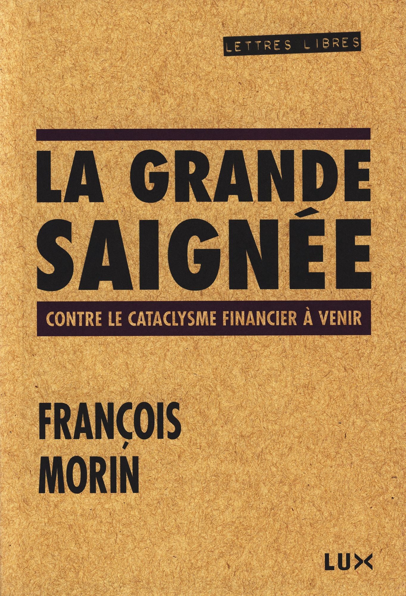 La grande saignée: Contre le cataclysme financier à venir
