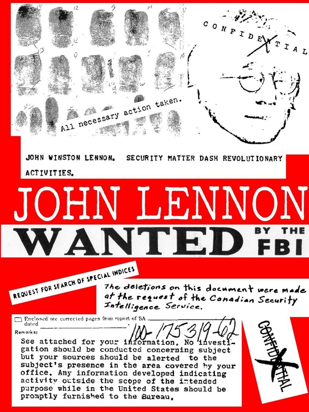 JOHN LENNON - Wanted by the FBI