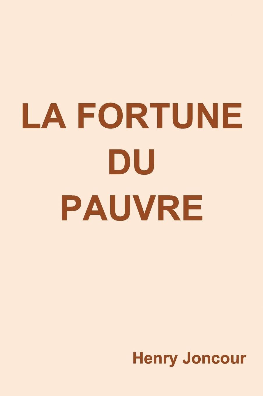 La fortune du pauvre