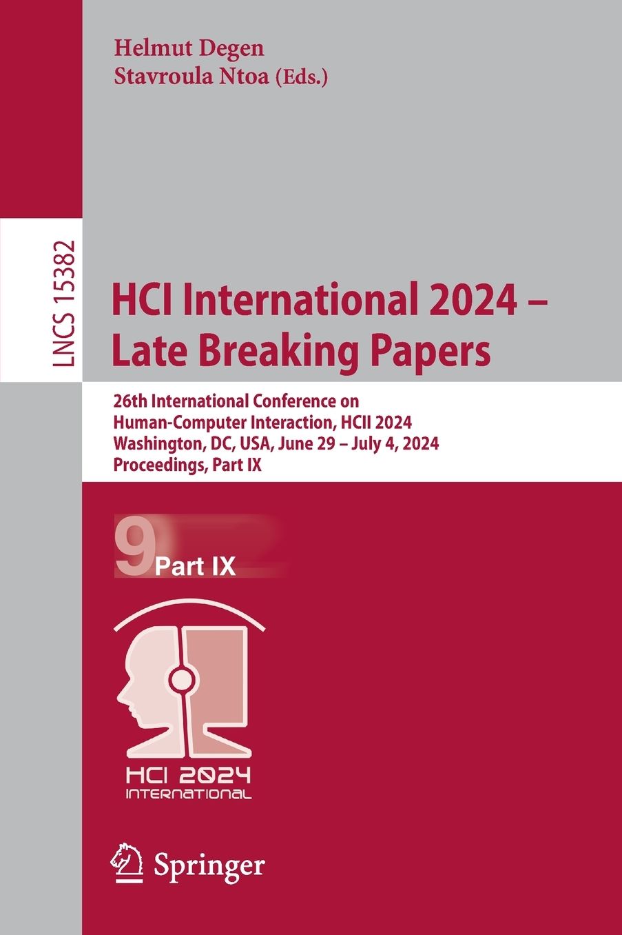 HCI International 2024 - Late Breaking Papers: 26th International Conference on Human-Computer Interaction, HCII 2024, Washington, DC, USA, June 29-July 4, 2024, Proceedings, Part IX