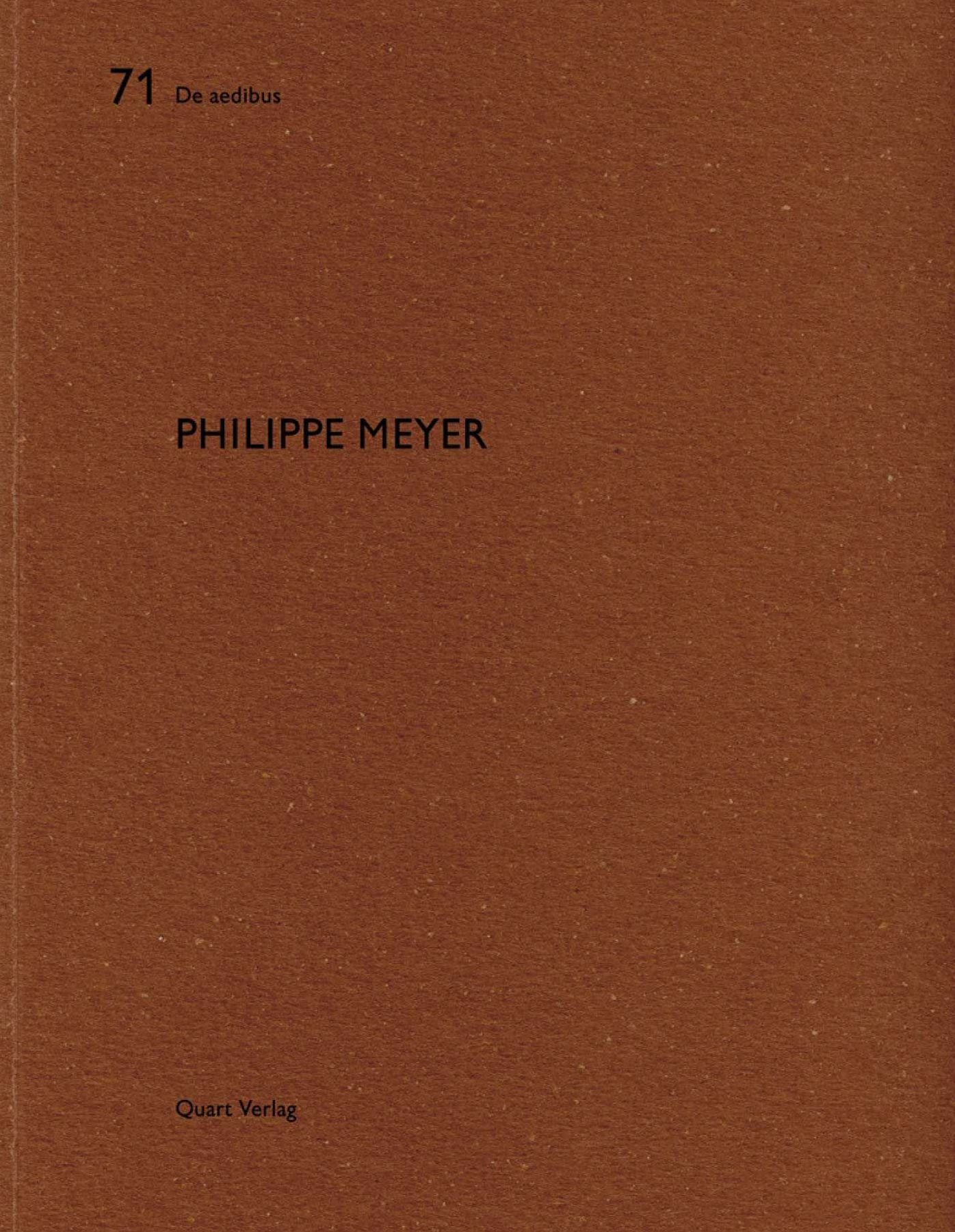Philippe Meyer Architecte: de Aedibus