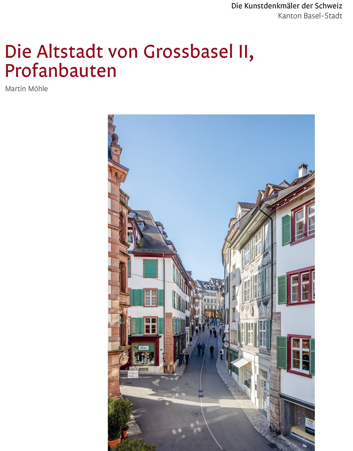 Die Kunstdenkmäler des Kantons Basel-Stadt VIII. Die Altstadt von Grossbasel II, Profanbauten