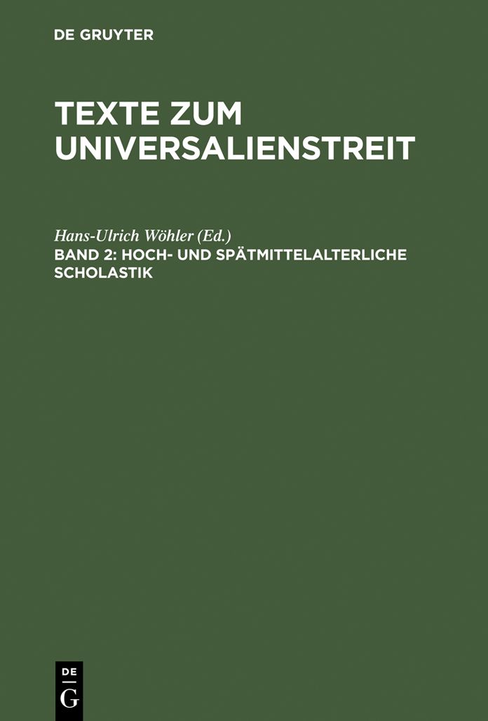 Hoch- und sp?tmittelalterliche Scholastik: Lateinische Texte des 13.?15. Jahrhunderts