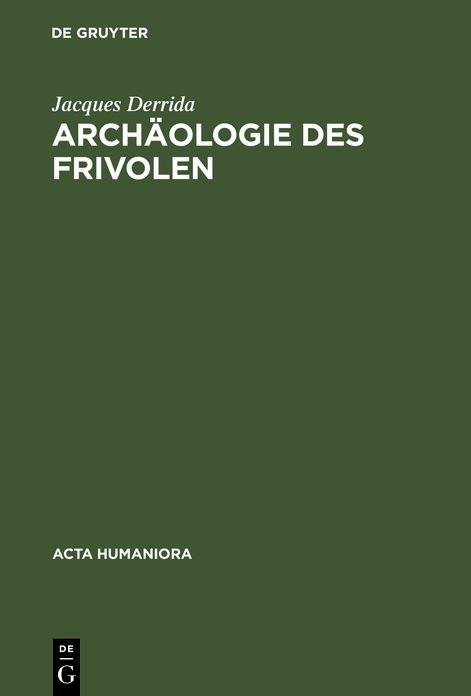 Archaologie des Frivolen
