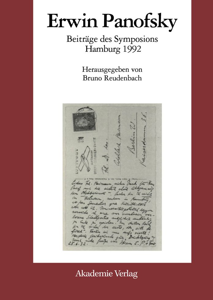Erwin Panofsky: Beitrage des Symposions Hamburg 1992