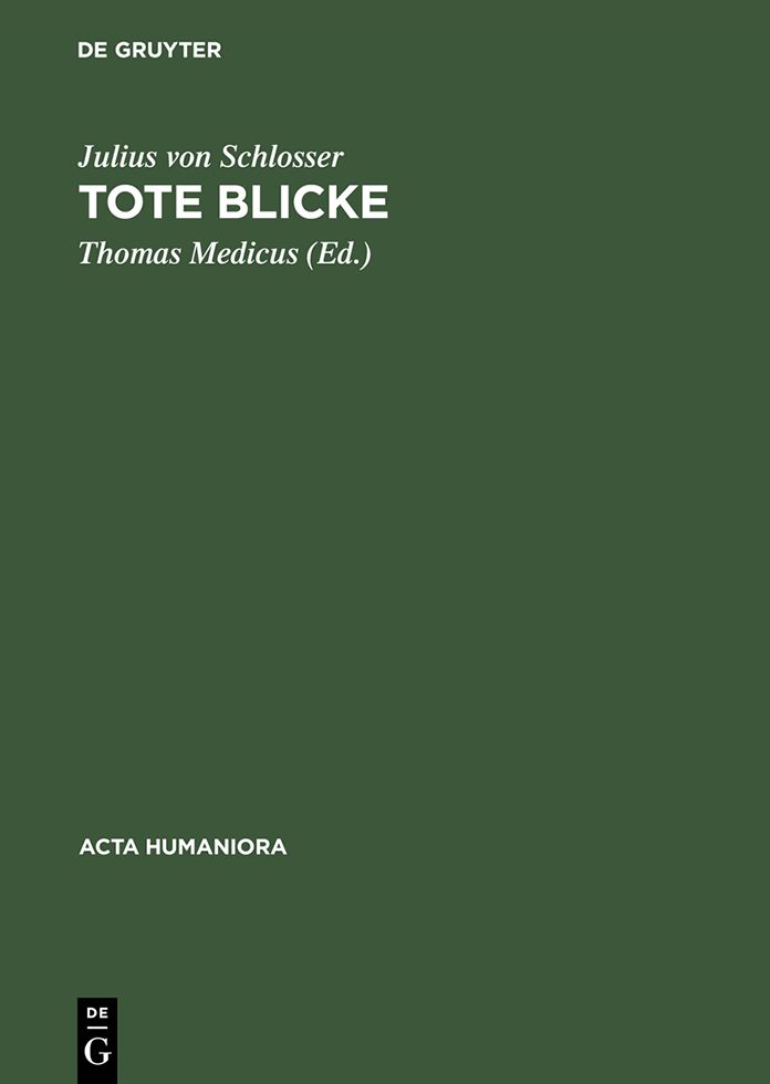 Tote Blicke: Geschichte der Portratbildnerei in Wachs. Ein Versuch
