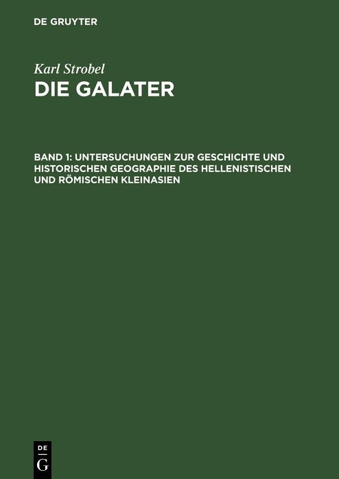 Untersuchungen zur Geschichte und historischen Geographie des hellenistischen und romischen Kleinasien