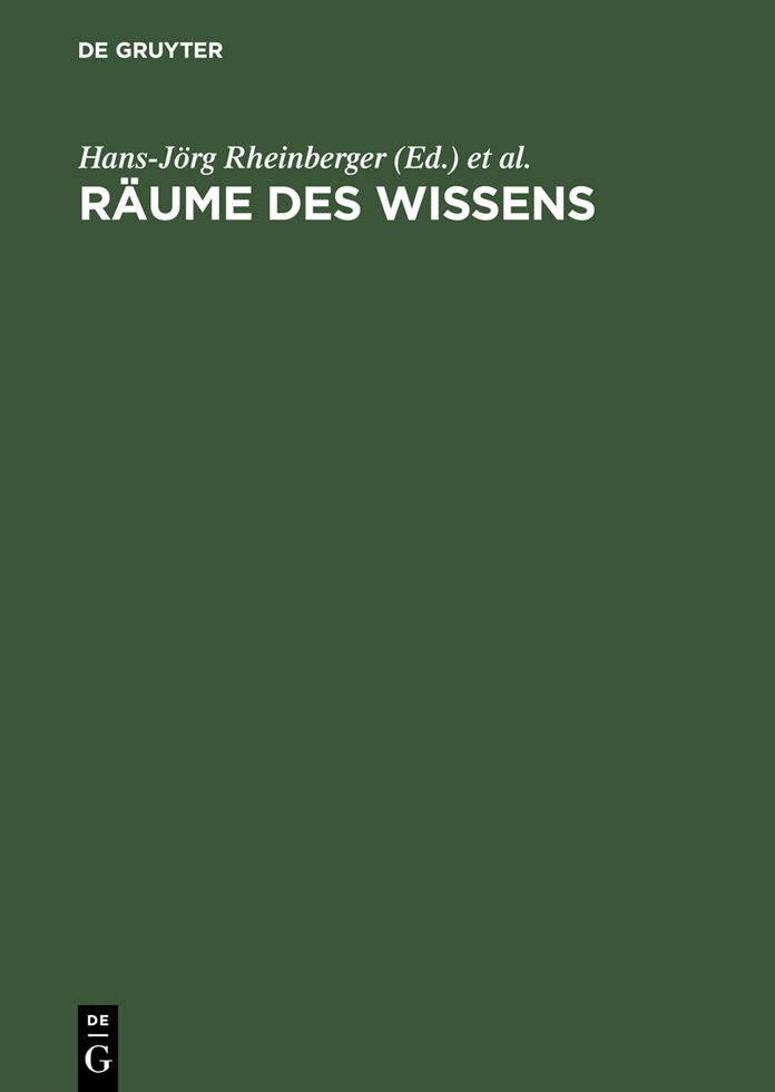 Raume des Wissens: Reprasentation, Codierung, Spur