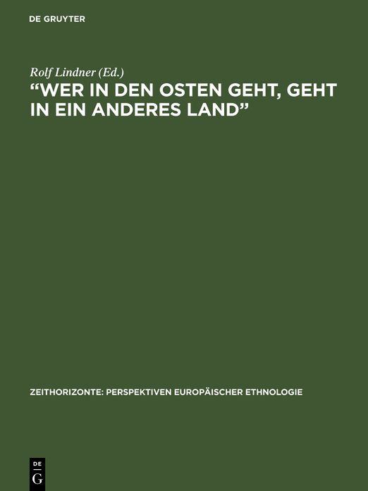 "Wer in den Osten geht, geht in ein anderes Land": Die Settlementbewegung in Berlin zwischen Kaiserreich und Weimarer Republik