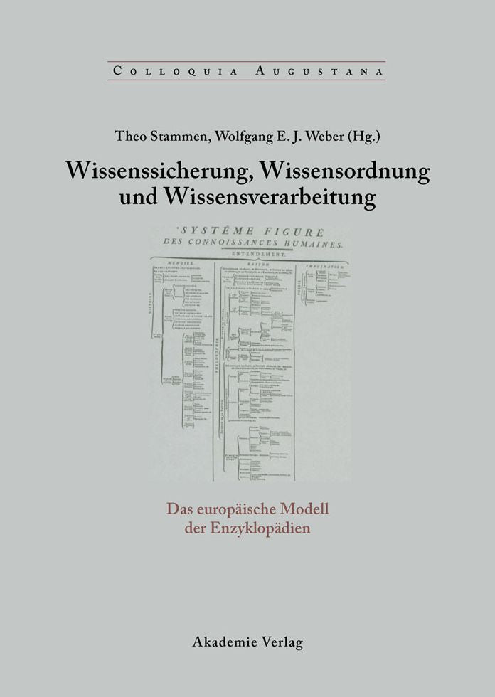 Wissenssicherung, Wissensordnung und Wissensverarbeitung: Das europaische Modell der Enzyklopadien