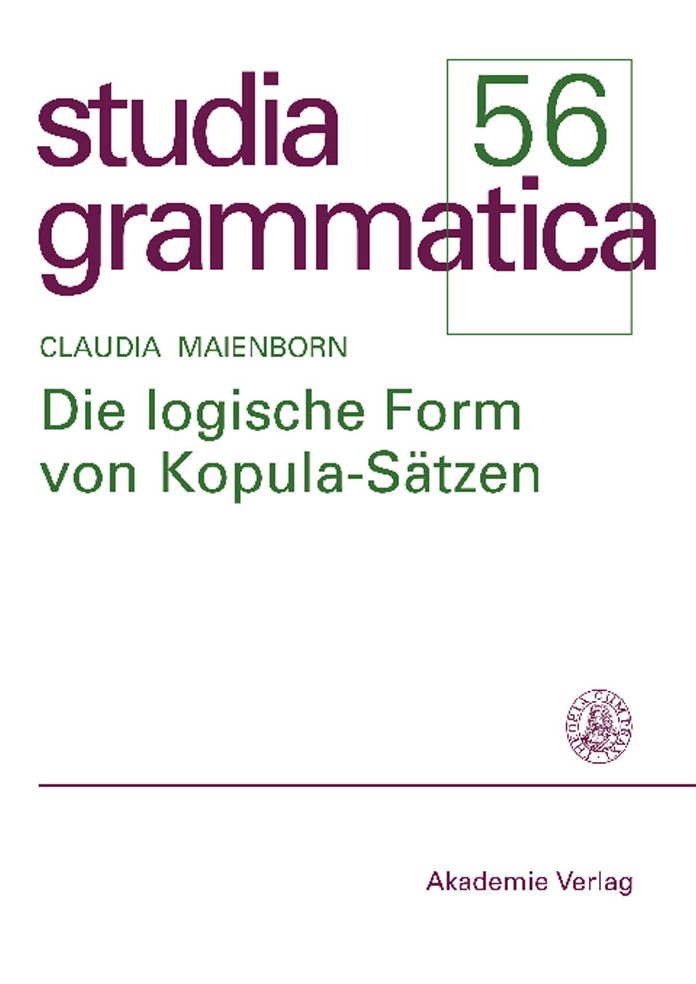 Die logische Form von Kopula-Satzen