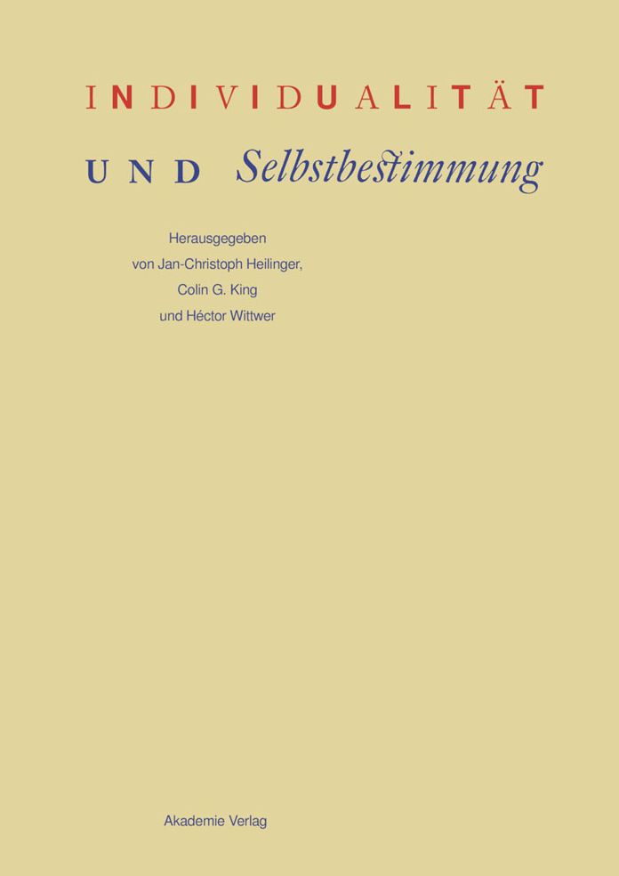 Individualitat und Selbstbestimmung