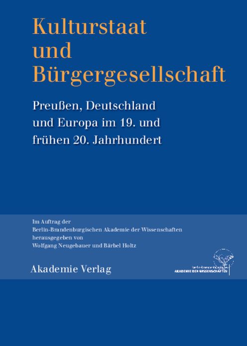 Kulturstaat und Bï¿½rgergesellschaft