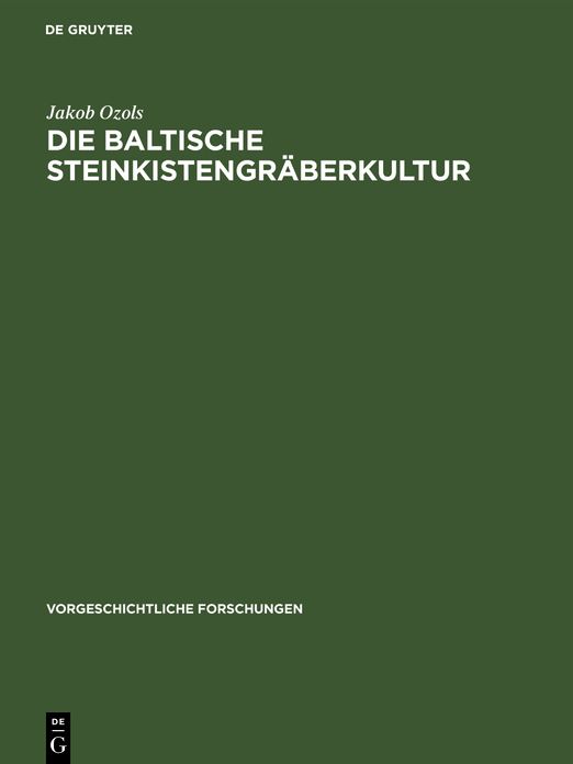 Die baltische SteinkistengrÃ¤berkultur