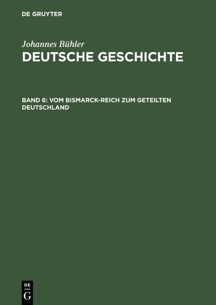 Vom Bismarck-Reich zum geteilten Deutschland