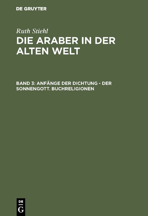 AnfÃ¤nge der Dichtung. - der Sonnengott. - Buchreligionen