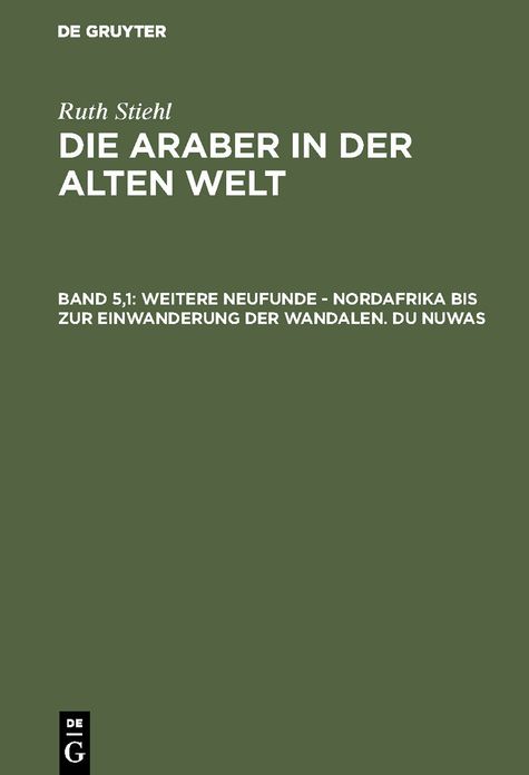 Weitere Neufunde - Nordafrika bis zur Einwanderung der Wandalen - du Nuwas