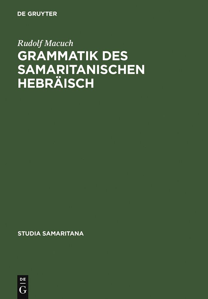 Grammatik des samaritanischen Hebraisch
