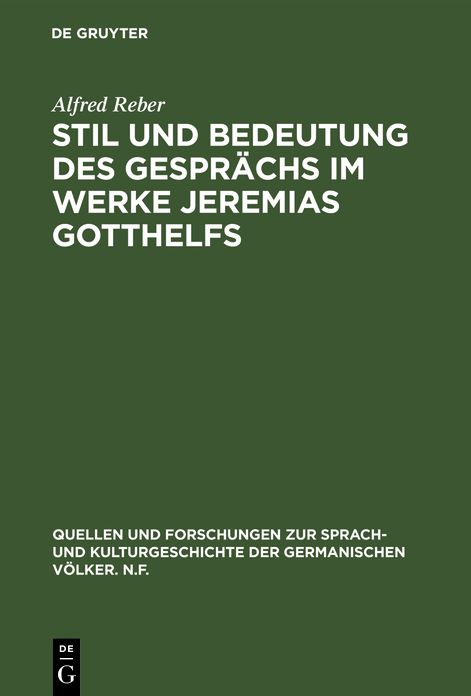 Reber:stil u bedeutung d gespraechs Qfnf 20: Stil u bedeutung d gespraechs Qfnf 20