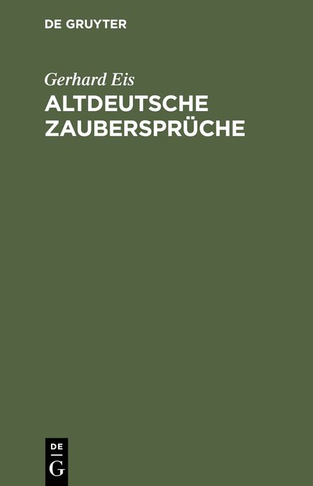 Altdeutsche Zauberspruche
