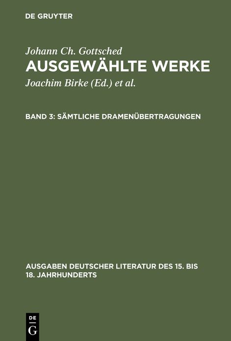 Samtliche Dramenubertragungen
