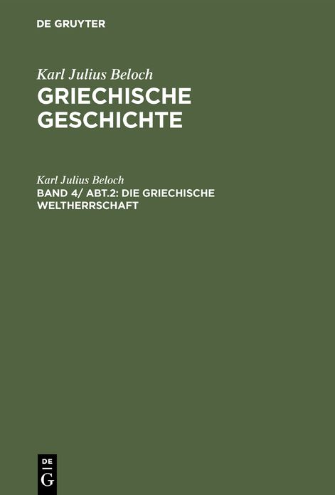 Beloch griech gesch 4 2 ND