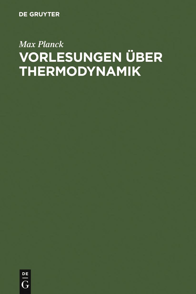 Vorlesungen uber Thermodynamik